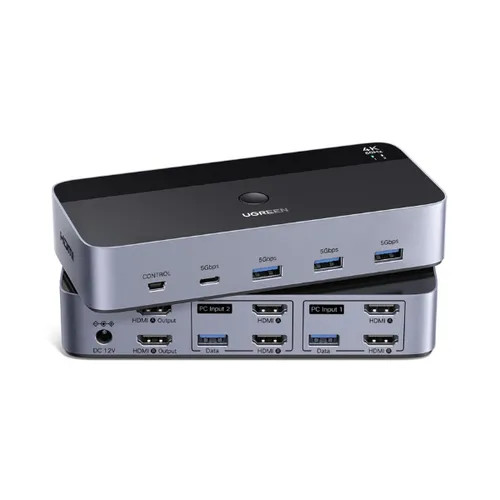 UGREEN 55851 DisplayPort Dual Monitor KVM Switch 2 In 2 Out