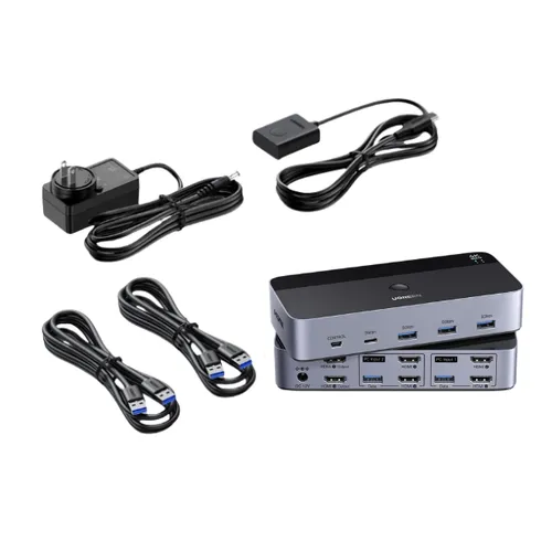 UGREEN 55851 DisplayPort Dual Monitor KVM Switch 2 In 2 Out