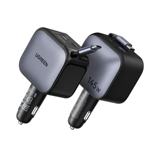 UGREEN 55910B Nexode 145W Retractable Car Charger – EC604