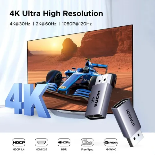 UGREEN 55935 4K DisplayPort to HDMI Adapter DP to HDMI Converter - 2 Pack