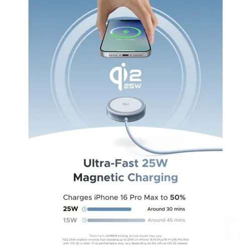 UGREEN 55959 25W Qi2 MagFlow Magnetic Wireless Charger