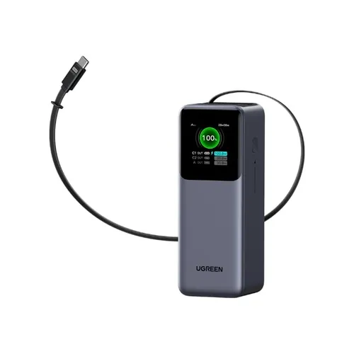 UGREEN 55987B 165W Power Bank with Retractable USB-C Cable