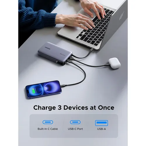 UGREEN 55992B Nexode 145W 20000mAh Laptop Charging Power Bank with Built-in Cable
