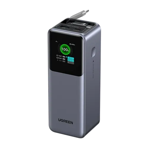 UGREEN 55995B Nexode Power Bank 20000mAh 165W with Retractable USB-C Cable