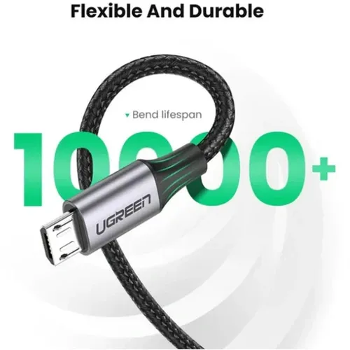 UGREEN 60144 USB 2.0 A to Micro USB Nylon Braided 0.25M Cable