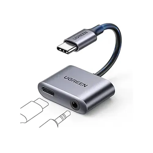 UGREEN 60164 Type-C to 3.5mm Audio with PD Charging Adapter