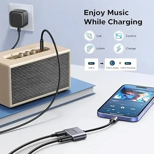 UGREEN 60165 2-in-1 USB-C to Audio &amp; Charging Adapter