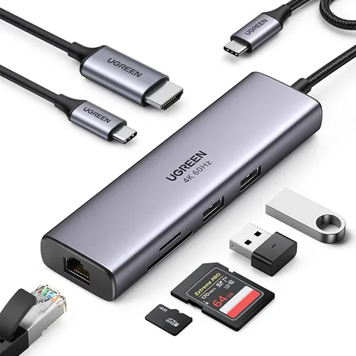 UGREEN 60515 USB-C Ethernet Multifunction Adapter