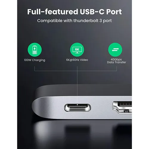 UGREEN 60559 5-in-2 USB-C Multifunction Hub Adapter
