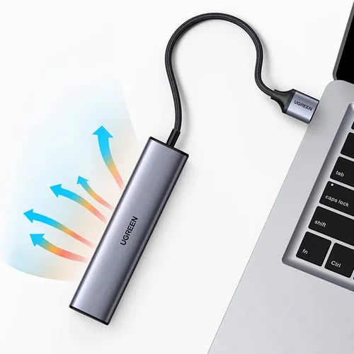 UGREEN  60600 Type-C to  3×USB 3.0 5Gbps /RJ45 Gigabit Ethernet 4 Port Type-C Multifunction Hub