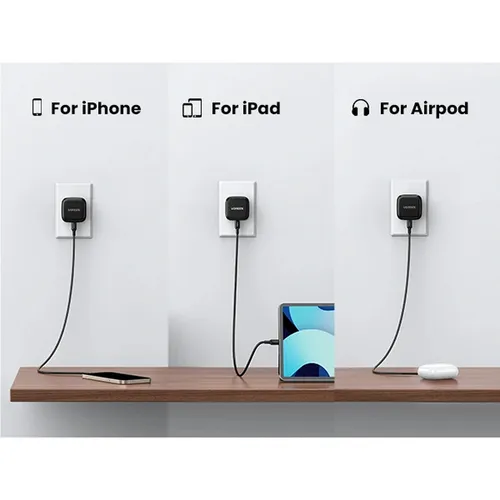 UGREEN 60624 20W Type-C PD Fast Charger UK +Type-C to Lightning MFI Certified 1M Cable Suit