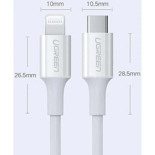 UGREEN 60746 MFi Certified Type-C to Lightning 0.25M Cable
