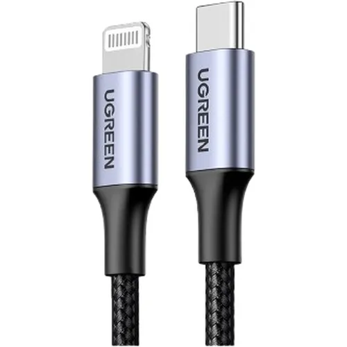 UGREEN 60759 Type-C to Lightning MFI Certified Aluminum Shell Braided 1M Cable