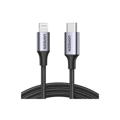UGREEN 60759 USB-C to Lightning PD Fast Charging Braided 1M Cable (MFi Certified)