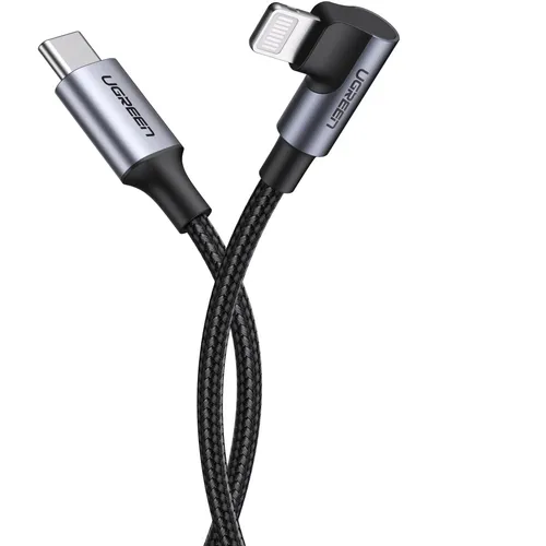 UGREEN 60763 Type-C to Lightning PD MFI Certified 3A Max Fast Charging 90 Degree 1M Cable