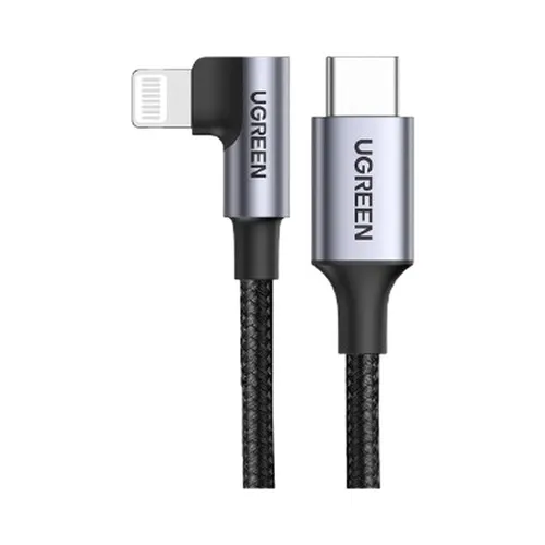 UGREEN 60763 Type-C to Lightning PD MFI Certified 3A Max Fast Charging 90 Degree 1M Cable
