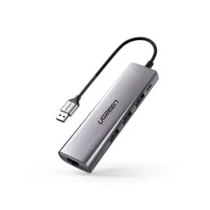UGREEN 60812 USB 3.0 Hub with RJ45 Gigabit Ethernet Multifunction Adapter