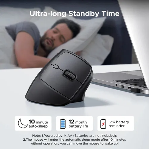UGREEN 65042 Bluetooth &amp; Wireless Vertical Mouse