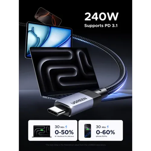 UGREEN 65175 240W PD USB-C to USB-C 4 Gen3 Fast Charging Cable