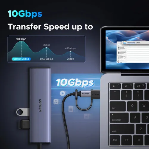 UGREEN 65332 USB-A Male to Type-C Female 2pcs Adapter
