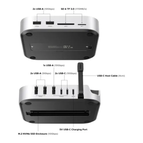 UGREEN 65487 11-in-1 Type-C Docking Station (Mac Mini M4 or M4 Pro )