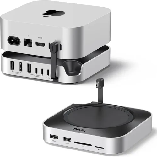 UGREEN 65487 Mac mini M4 Dock 11-in-1 USB C Hub with 8TB M.2 NVMe Enclosure