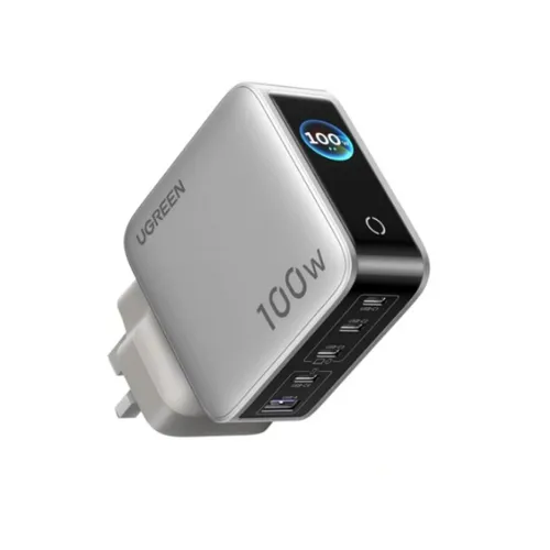 UGREEN 65621B 100W Nexode Pro 5-Port GaN Fast Charger with Smart Display