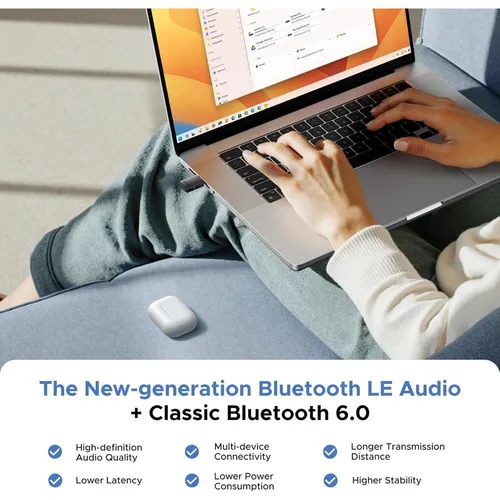 UGREEN 65708 Type-C Bluetooth Transmitter Audio Adapter / Bluetooth Classic &amp; LE Audio Dual Mode