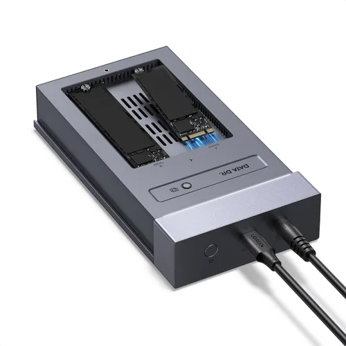 UGREEN 65733UK 40Gbps Cloner Dual-Bay M.2 NVMe SSD Cloner Tool-Free NVMe M.2 SSD Enclosure