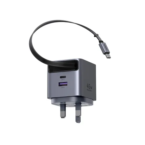 UGREEN 65823 Nexode Pro 45W GaN Charger with Retractable USB-C Cable
