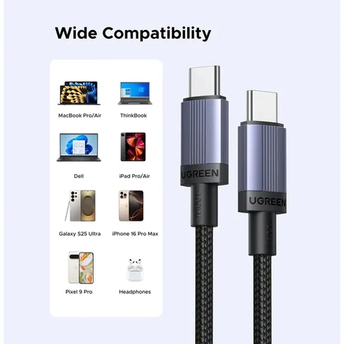 UGREEN 65831 100W Type-C to Type-C PD Fast 0.5M Charging Cable
