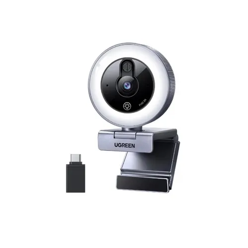 UGREEN 65857 HD 2K 30FPS Webcam with Ring Light
