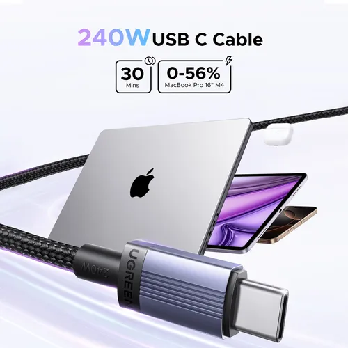 UGREEN 65909 240W PD USB-C to USB-C 3M Fast Charging Cable