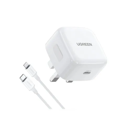 UGREEN 70297 20W PD Fast Charger with 1M Type-C to Lightning Cable