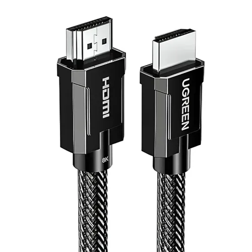 UGREEN 70319 8K HDMI Male to Male Round Braided Cable 1M Gray