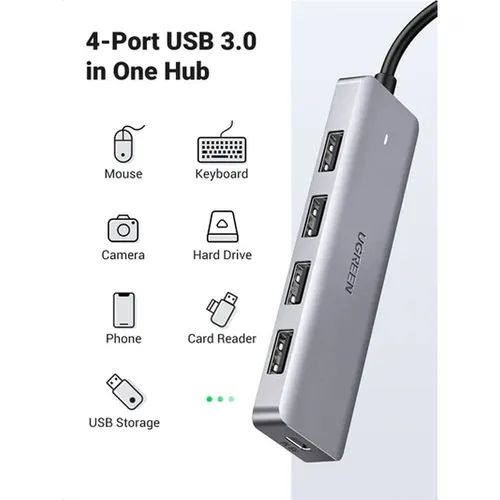 UGREEN 70336 4-Port Type-C 3.0 To USB 3.0 A Female × 4 Hub
