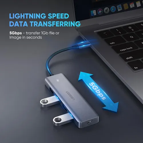 UGreen 70336 Type-C 4-Port USB 3.0 Hub Adapter