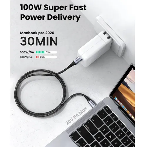 UGREEN 70429 100W USB-C to USB-C 2M Charging Cable