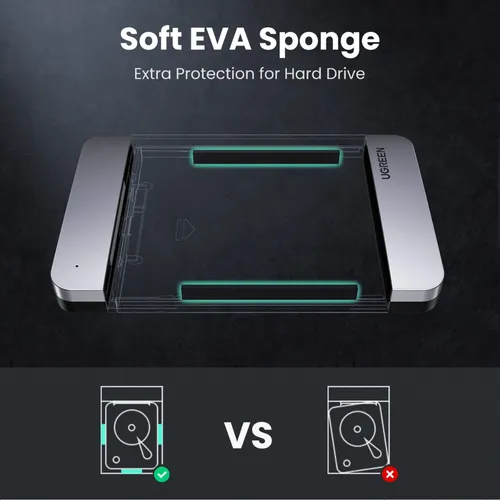 UGREEN 70499 2.5" USB-C SATA III External Hard Drive Enclosure