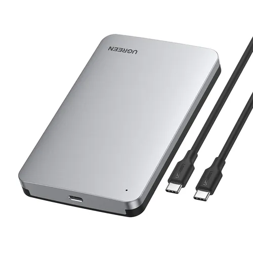 UGREEN 70499 USB C Hard Drive Enclosure for 2.5" SATA SSD HDD - Aluminum USB C to SATA Adapter