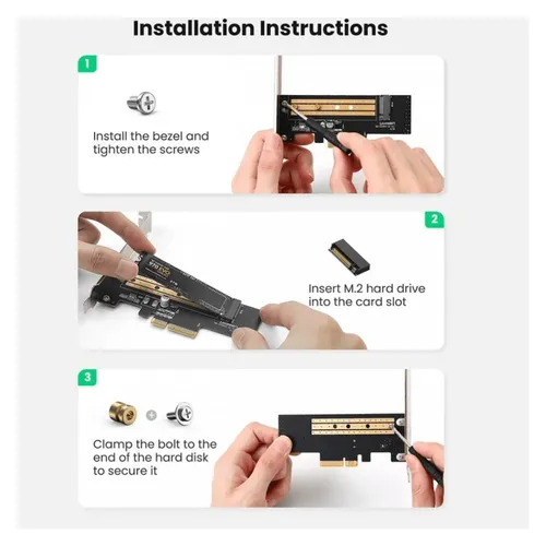 UGREEN 70504 Dual M.2 NVMe/SATA to PCIe 3.0 X4 Expansion Card