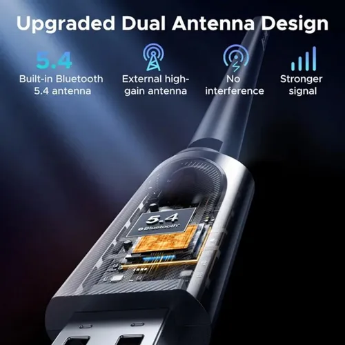 UGREEN 75109 Wireless USB Adapter 2 in 1 with Bluetooth 5.4 Receiver