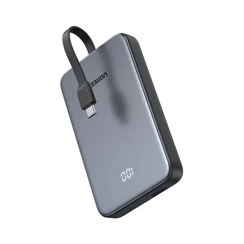 UGREEN 75161B 20W 10000mAh Power Bank with Built-in Cable