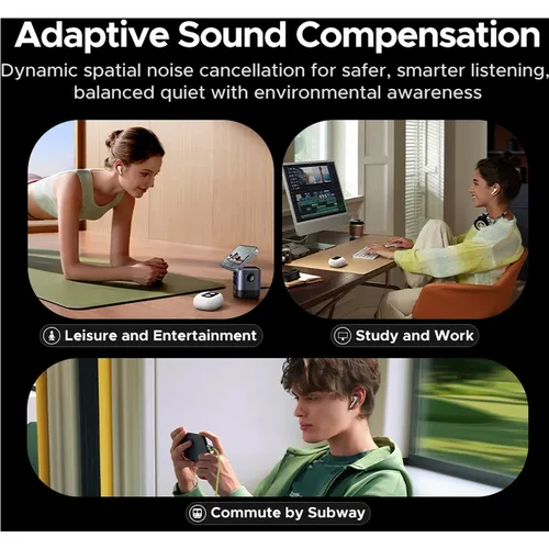 UGREEN 75288 LightBuds Magic Hybrid Active Noise-Cancelling with Touch screen Earbuds