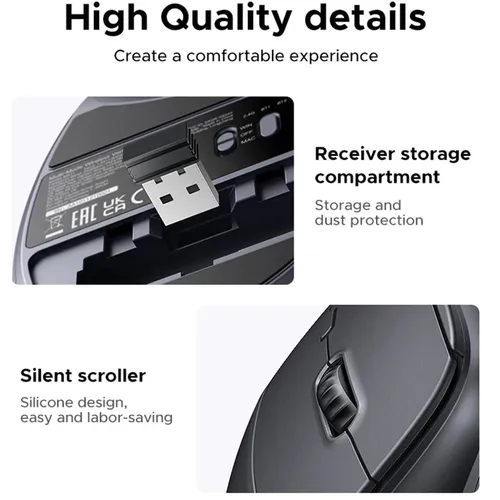 UGREEN 75545B Multi-mode Bluetooth &amp; Wireless Mouse
