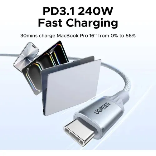 UGREEN 75731 240W E-Marker Chip Type-C to Type-C PD 1M Fast Charging Cable