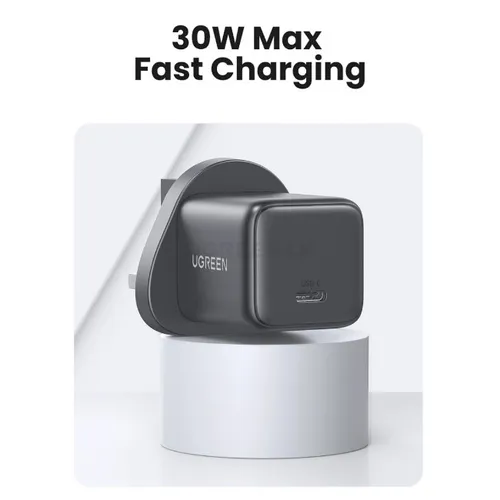 UGREEN 75958 30W GaN USB-C UK Fast Charger with Type-C Cable