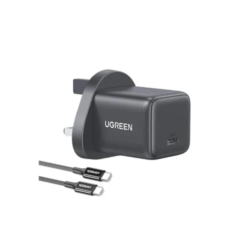 UGREEN 75958 30W GaN USB-C UK Fast Charger with Type-C Cable