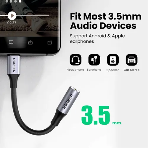 UGREEN 80154 Type-C to 3.5mm Female Jack Audio Adapter