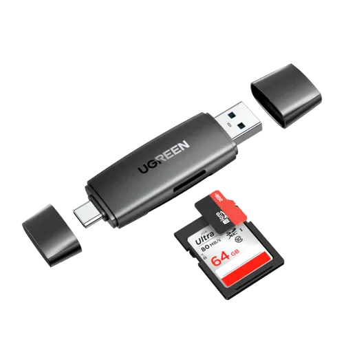 UGREEN 80191 USB-C 3.1 & USB 3.0 100MB/s SD/TF Card Reader